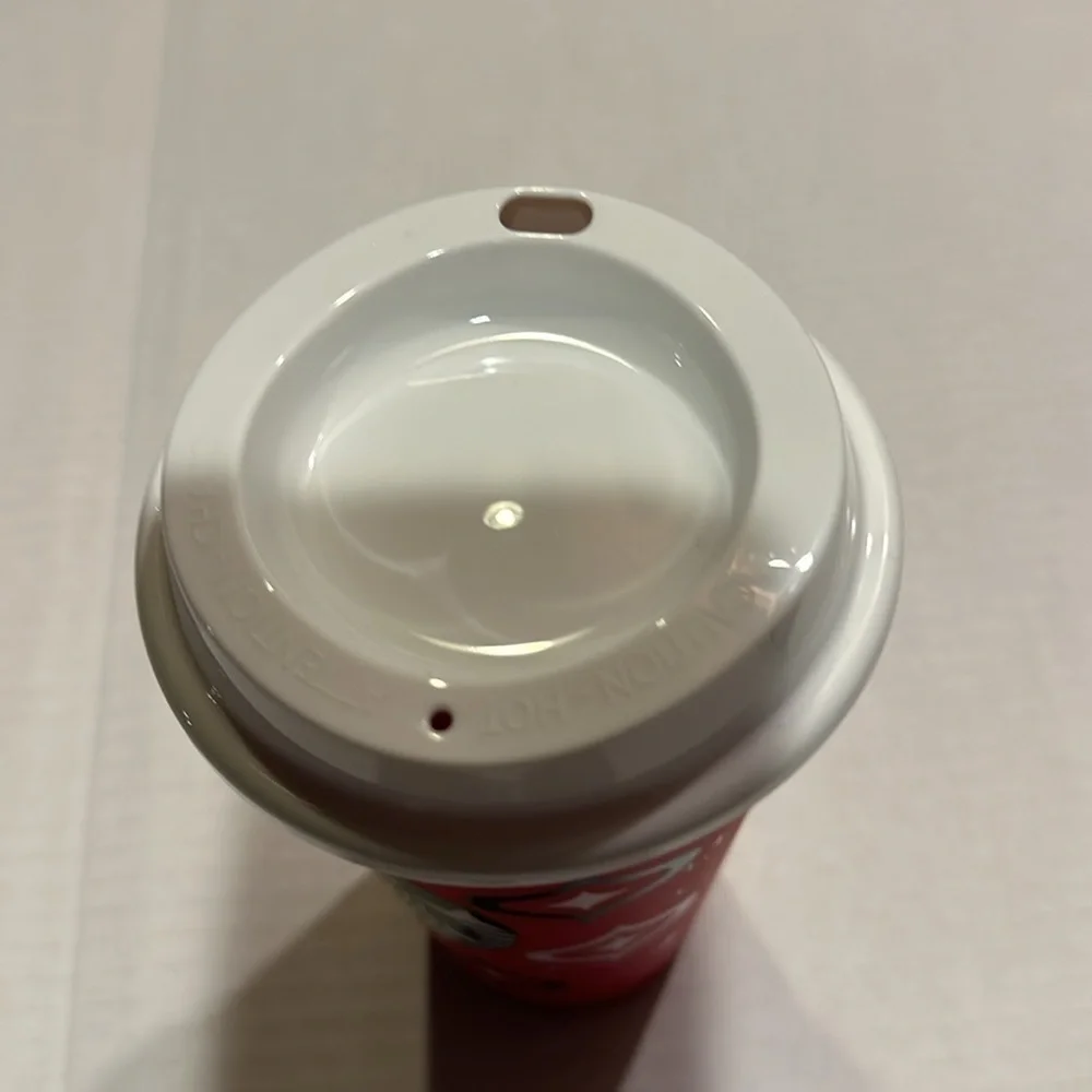 NWOT Starbucks 2023 reusable cup with red green & white colors good for refills